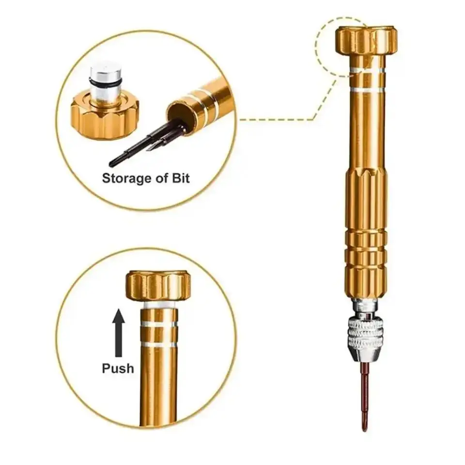 นาฬิกาซ่อมชุดเครื่องมือช่างซ่อมนาฬิกากลับกรณีเปิด Link Pin Spring Bar Remover นาฬิกาแบตเตอรี่เปลี่ยนสายเข็มชุด
