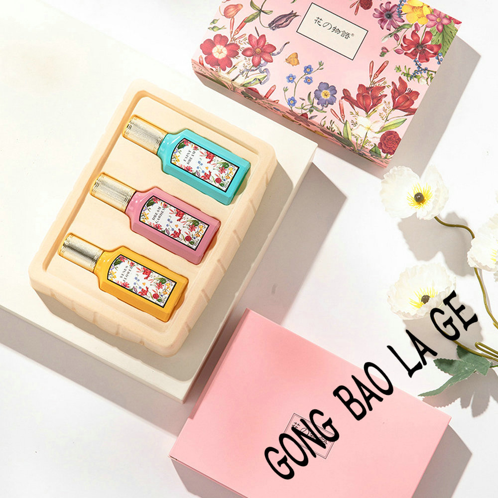 Marke духи 75ml Geschenk box 3 Stück Set Frauen Parfüm Duft Blumen duft Körper Splash strahlt femininen Charme Pheromon Eau de Parfum