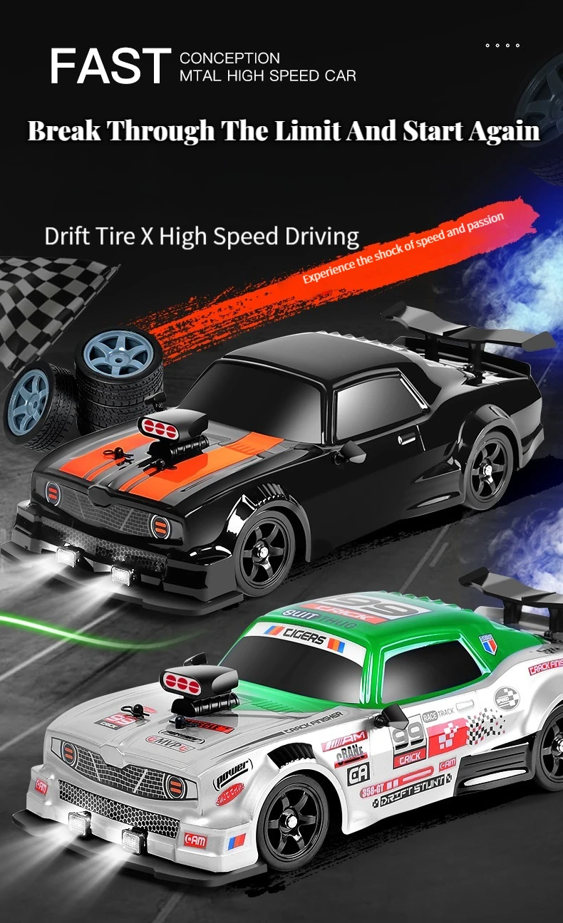 1/16 2.4 グラムレーシング Rc カードリフトカーマスタング GTR 電動 4WD 高速リモコンドリフトおもちゃ子供のためのギフト