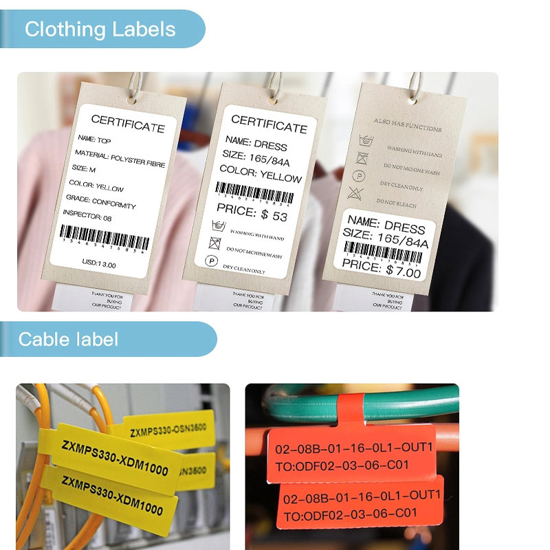 Weißes buntes Aufkleberpapier Niimbot B3S Großformatetikett für Thermoetikettendrucker Preisschildverpackung