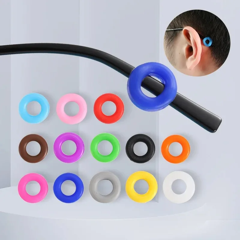10 Uds. Agarre de oreja redondo para gafas, retenedor de manga con punta de patilla para gafas, retenedores de gafas cómodos antideslizantes