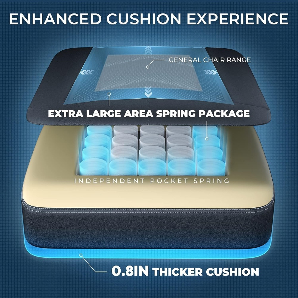 Ergonomic Gaming Chairs for Adults Heavy People, Massage Office Desk Computer Chair with Footrest and Lumbar Support