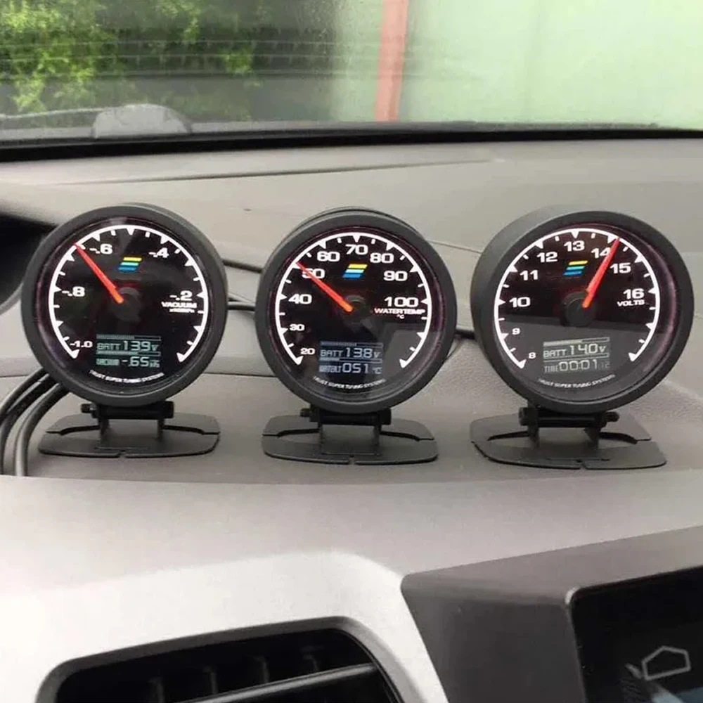 62mm GReddi cyfrowy wyświetlacz LCD wskaźnik samochodowy ciśnienie oleju temperatura oleju woltomierz do pomiaru temperatury wody