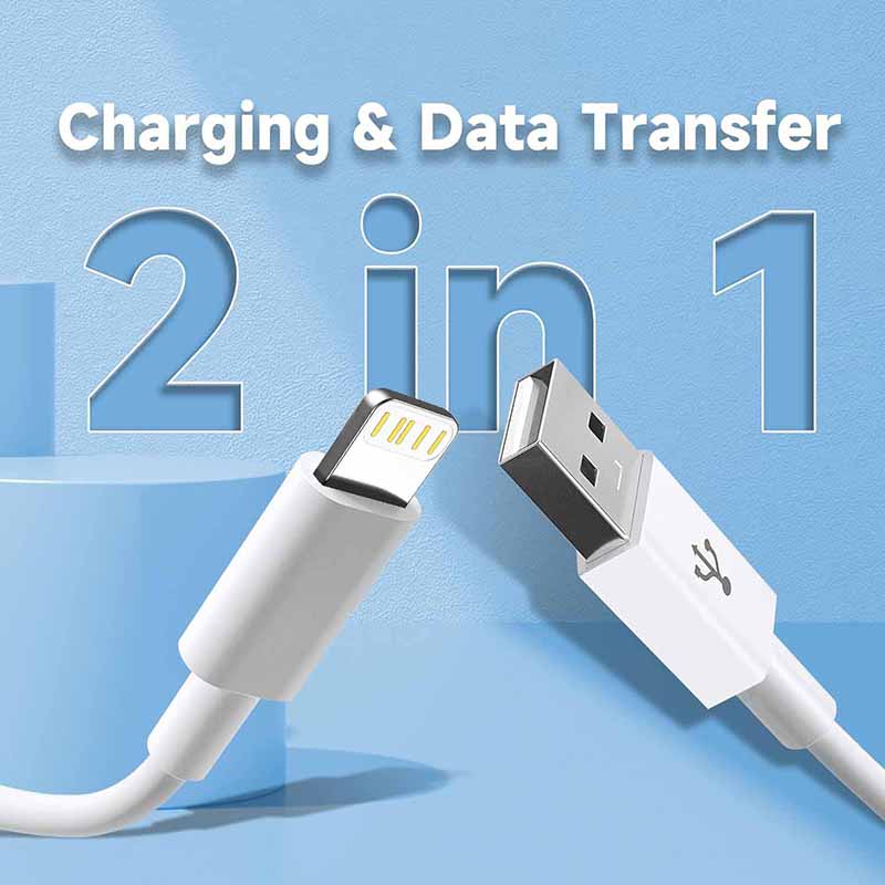 3A USB A to Lightning Cable For iPhone 14 13 12 11 Pro Max Plus XR Max USB A Fast Cable Charger Wire Phone Accessories 1M 2M 3M