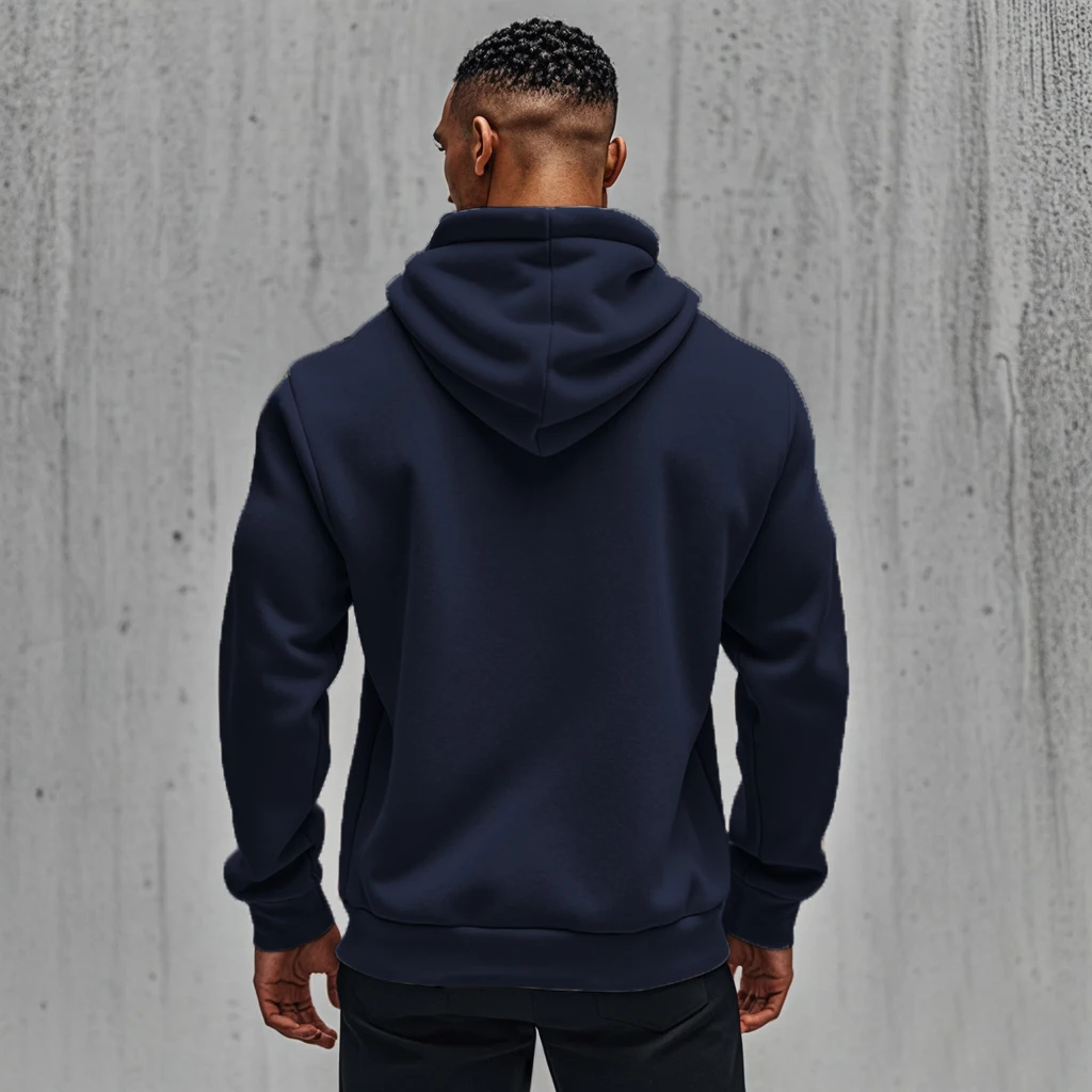 Moletom com capuz de lã confortável masculino com zíper camisa esportiva moletom de manga comprida temporada outono e inverno