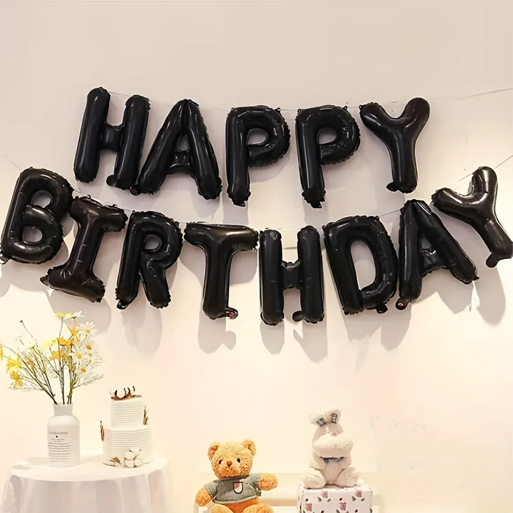 13 個の誕生日レターバルーン色のモランディカラーバルーンセットハッピーバースデーデコレーションパーティー用品