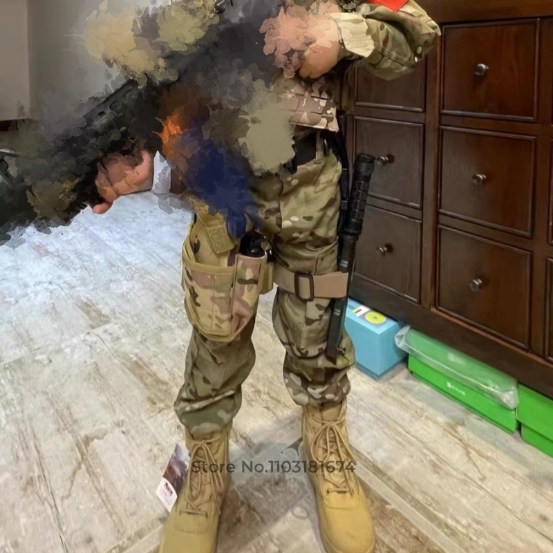 Botas tácticas militares para niños y adultos, zapatos deportivos de senderismo al aire libre, campamento de verano, entrenamiento del ejército, botas de combate, talla grande 27-46