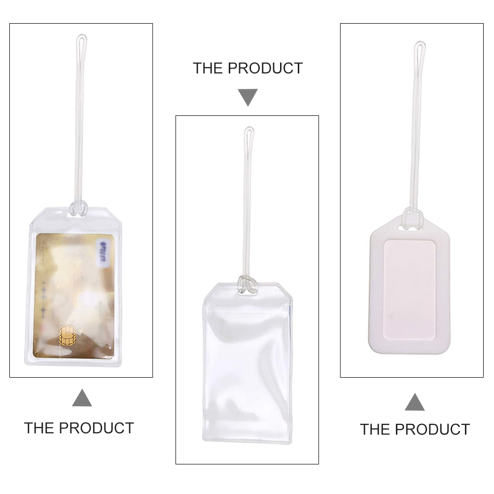 1 Juego de 100 Uds. De bucles de equipaje de PVC, etiquetas de equipaje, correas de bucle de gusano (transparente)