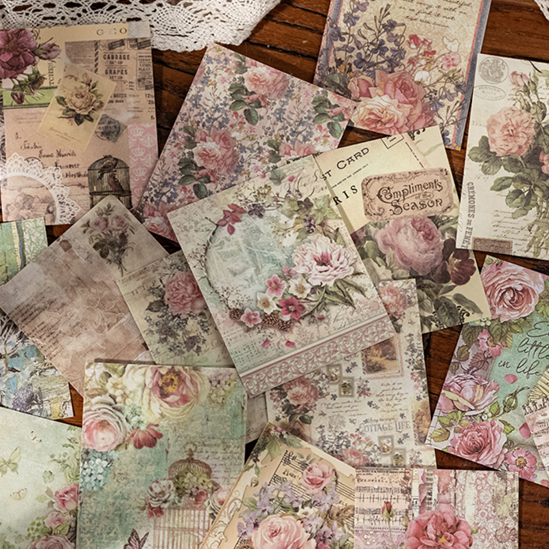 กระดาษ Mr. 4รูปแบบ60ชิ้น/ถุงสมุดวัสดุปกแข็งขนาดเล็กกระดาษวัสดุทำปะติดสำหรับตกแต่งสมุดภาพที่สร้างสรรค์แบบทำมือ