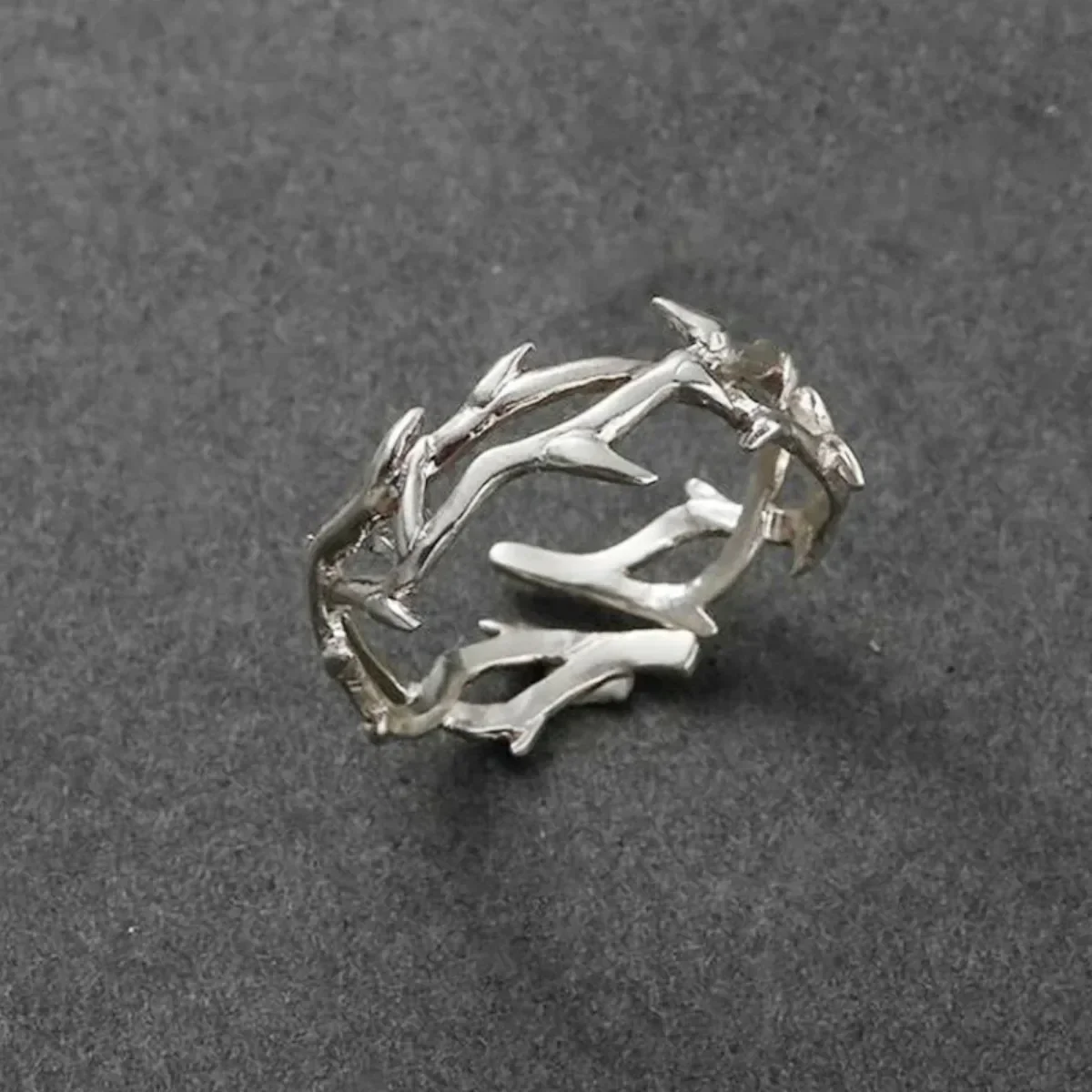 Anillos divididos clásicos Punk, anillos ajustables simples de acero inoxidable para mujeres, hombres, parejas, accesorios de joyería