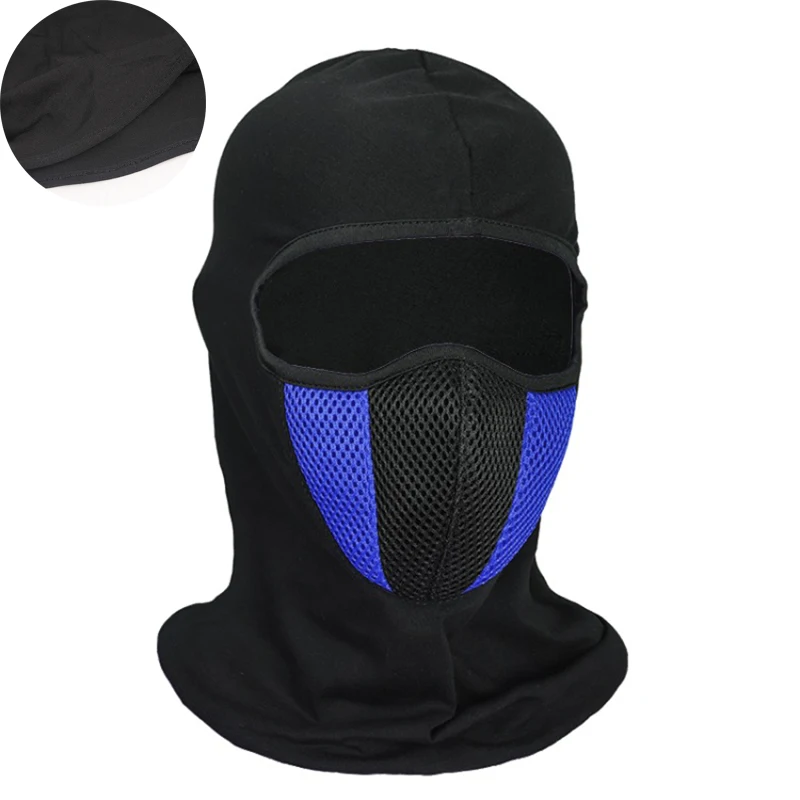 Breathable Balaclava รถจักรยานยนต์หน้ากากใบหน้าเต็มรูปแบบ Skullies หมวกหมวก Motocross หมวกกันน็อคมอเตอร์ไซค์ Moto ขี่คอ Face Hood หน้ากาก Moto
