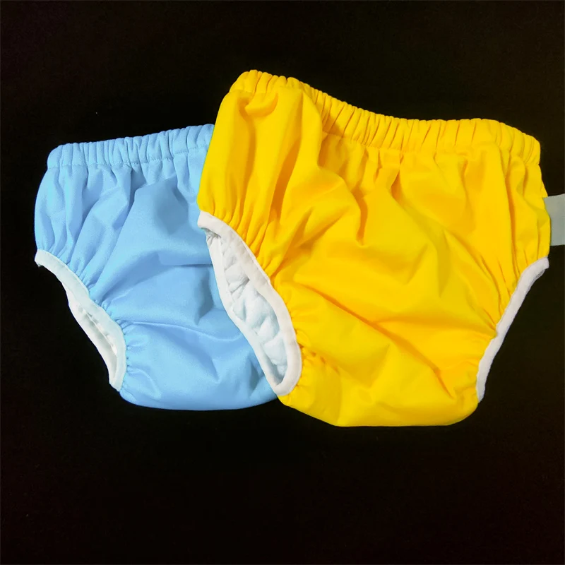 Pañal de tela lavable para adultos y adolescentes, pantalones para incontinencia, ropa interior reutilizable impermeable, 35-95KG, 2 uds.