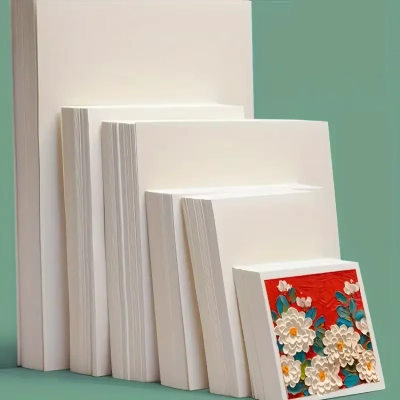 25 Sheets Square Watercolor Paper Oil Pastel Paper Painting Sketch Blank Drawing Cardboard Heavy Color Artist Oil Painting Stick