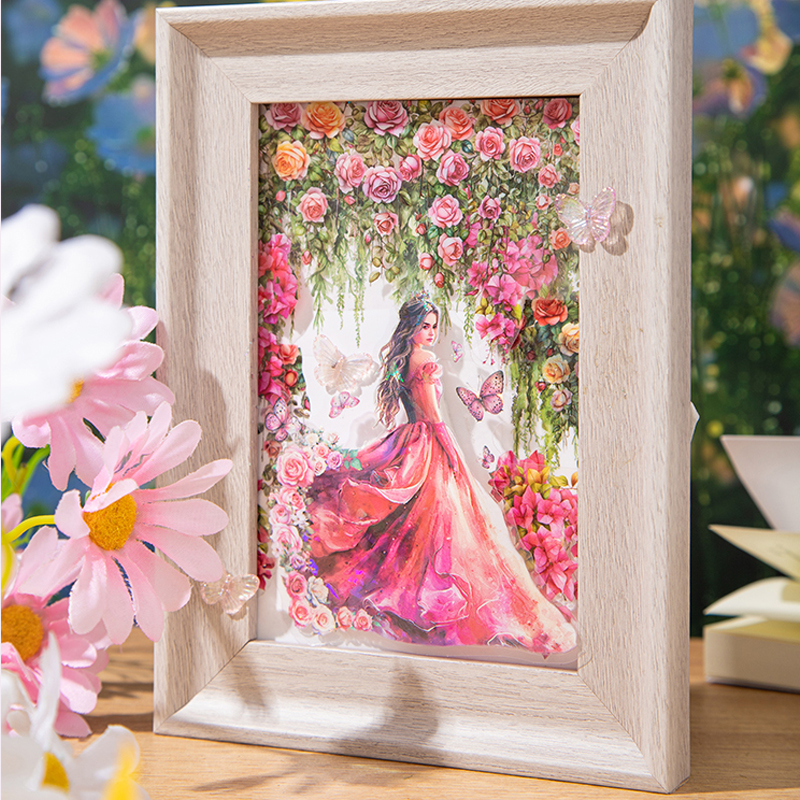 Mr. Paper, 200cm/roll, Vine, Flower, Branch and Leaf Theme Tape, Decorative Scrapbook, Photo Frame, Diary, Phone Case Stickers