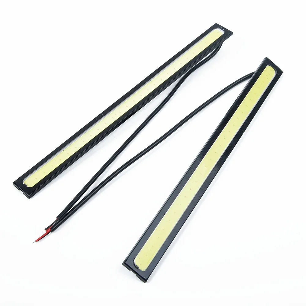 10 stks 17 CM Super Heldere Auto Dagrijverlichting Waterdichte 12 V LED COB Auto Auto Mistlamp Witte strip Lichten Bar