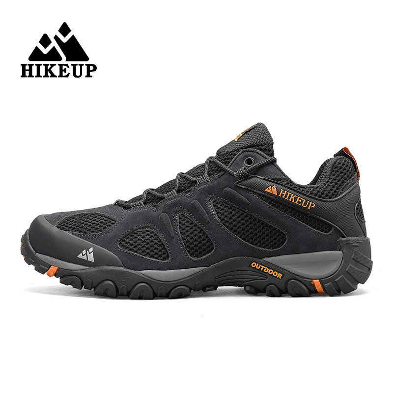HIKEUP Neue rutschfeste, verschleißfeste Herren-Outdoor-Wanderschuhe, atmungsaktiv, spritzwassergeschützt, Klettern, Herren-Sneaker, Jagd-Bergschuhe