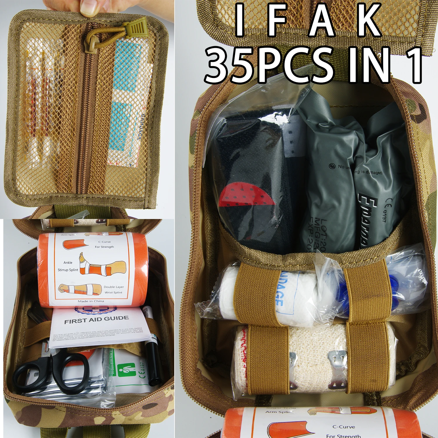 EHBO-Kit-Zakje Geleverd Volledige Set Molle Om Overlevingskit Buitenshuis Noodkit Trauma Outdooruitrusting Ifak Emt Te Configureren