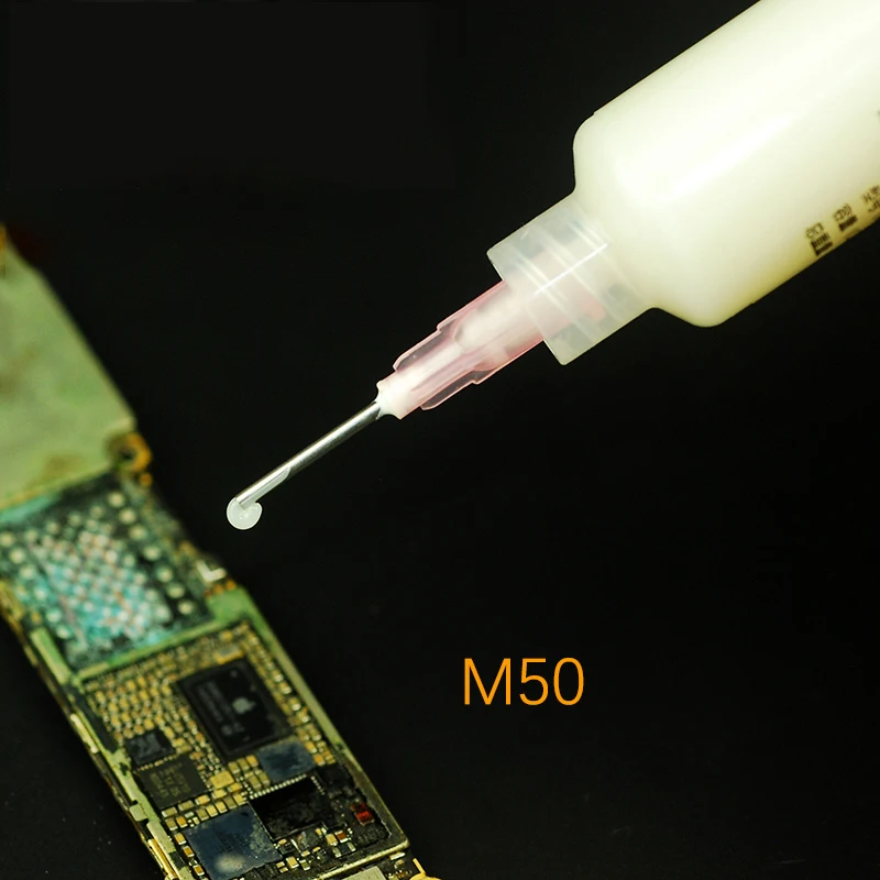1Pcs Original AMAOE M50/M53 solder Flux 10CC Syringe Soldering paste welding flux With 2 needle for mobile phone Laptops CPU BGA