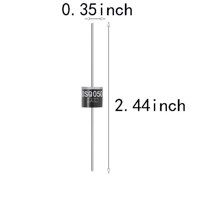 SAMIROB 6PCS 30SQ050 Schottky Diode 30A 50V Axial for Solar Panel Parallel Reflow Protection