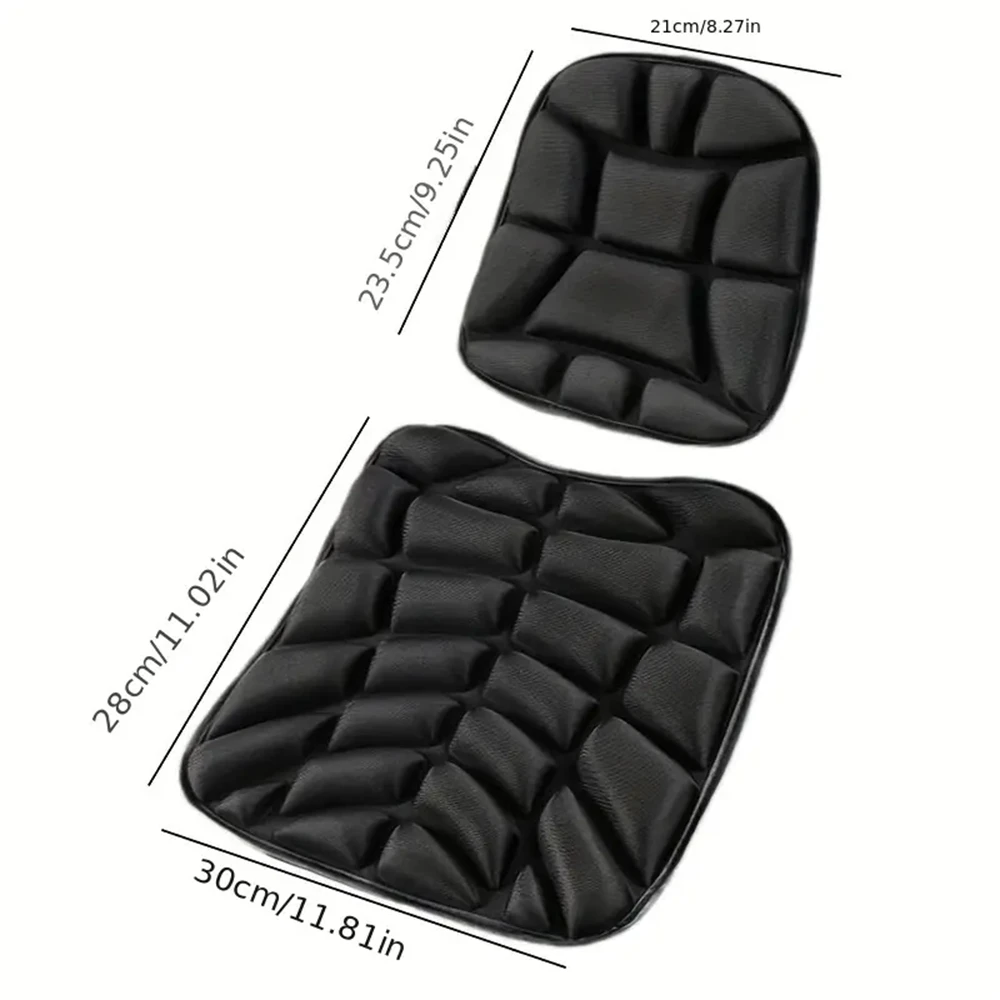2 pçs/set motocicleta apto para almofada de assento 3d conforto gel almofada apto para assento respirável universal absorção de choque apto para capa de assento