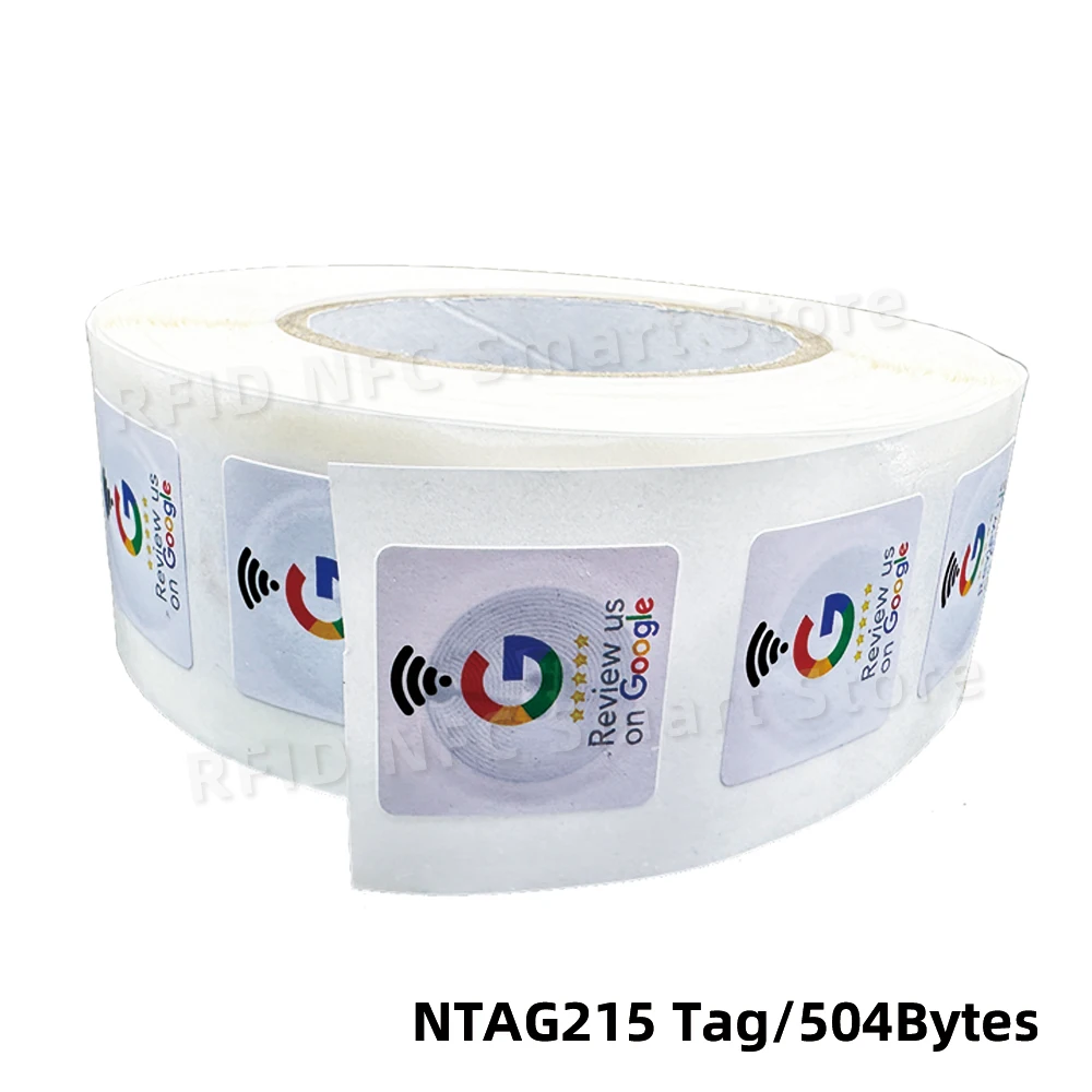 nfc215 Google Review-Aufkleber, 504 Bytes, 30 mm, wasserdichter NFC-Review-Aufkleber. Überprüfen Sie uns auf Google-Aufkleber, 13,56 MHz, NFC-Tags-Aufkleber