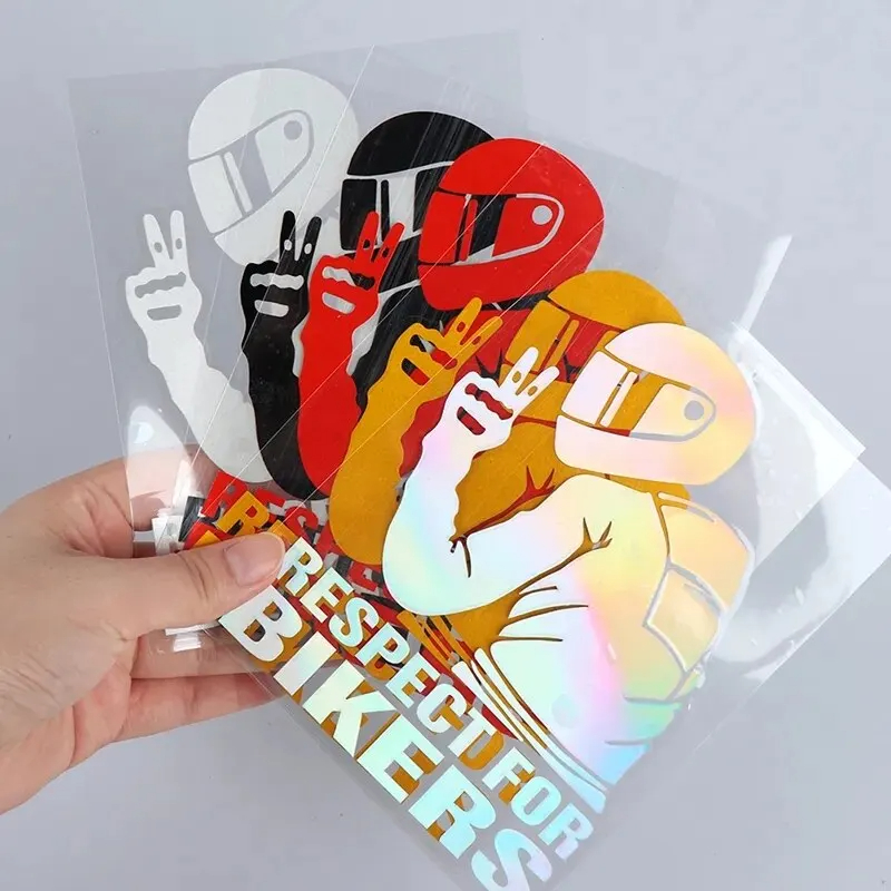 1 st 15x11 CM Respect Biker Sticker Voor Op Auto Motor Vinyl 3D Stickers Motorfiets Vinyl 3D Stickers en Stickers
