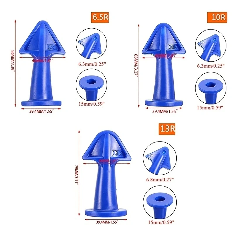 สีเขียวยิงกาวชุดเครื่องมือ 3PCS ซิลิโคน Applicators หัวฉีด,พลาสติก Caulk Finishing เครื่องมือสําหรับห้องครัว,ห้องน้ํา,หน้าต่าง