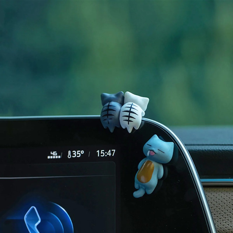 6Pcs/Set Cartoon Lucky Cat Home Garden Bonsai Decorations Miniatures Gift Lovely Micro Landscape Kitten Miniature Craft