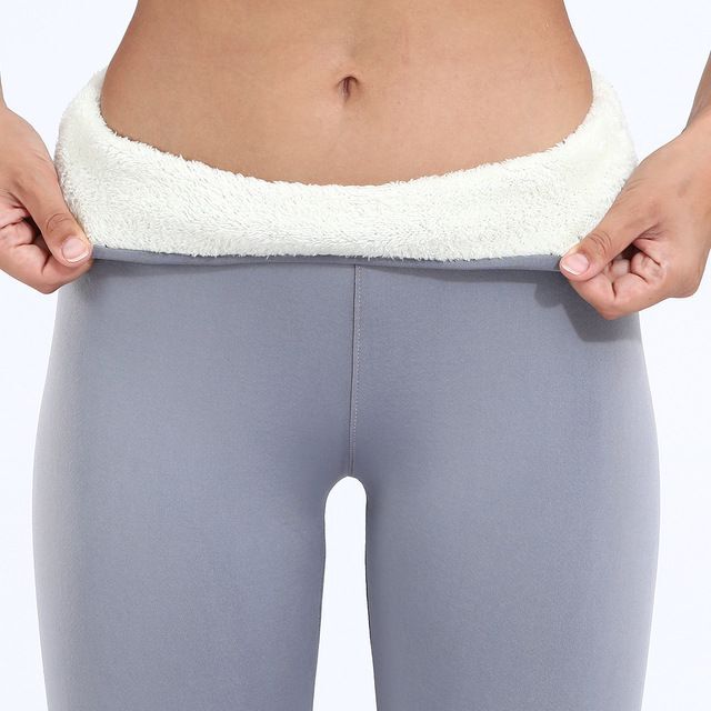 Leggings gruesos de invierno para mujer, pantalones cálidos de lana, mallas térmicas para mujer