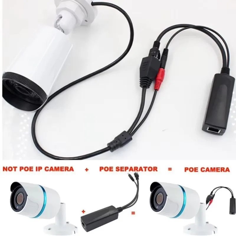 ESCAM 48 V に 12 V PoE スプリッタ抗干渉 15 ワット POE アダプタケーブル電源モジュール DC5.5*2.1 ミリメートルコネクタ IP カメラ
