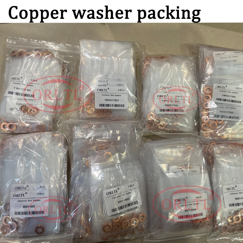 ORLTL 5 unids/lote F00VC17502 F00VC17503 F00VC17504 F00VC17505 F00VC17506 arandelas de cobre cuñas 9001-850C para inyector BOSCH Delphi