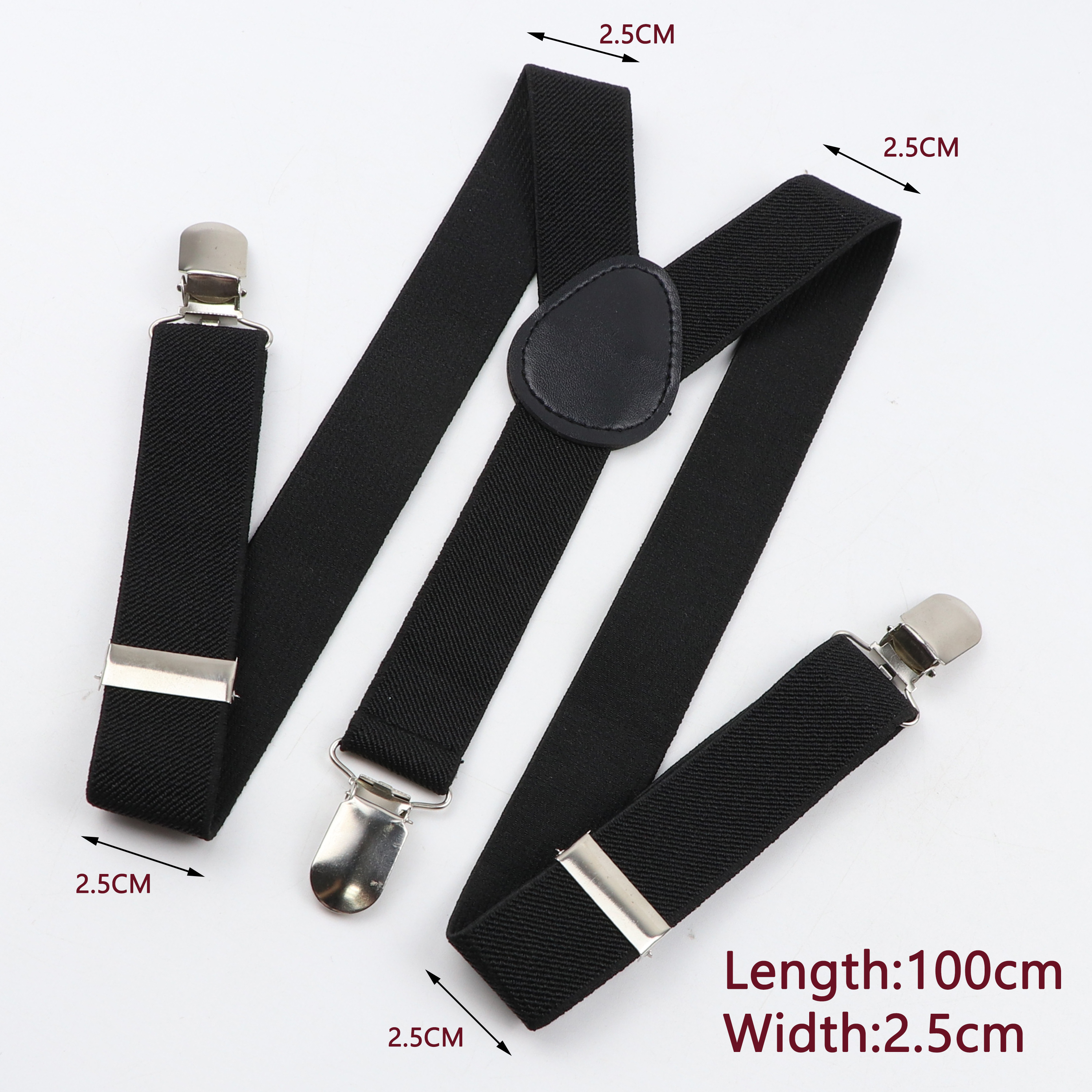 Hot Koop Klassieke Effen Kleur Elastische Lederen Jarretel Brace Voor Mannen Vrouwen Zwart Rood Verstelbare Bandjes Pak Rok Accessoires