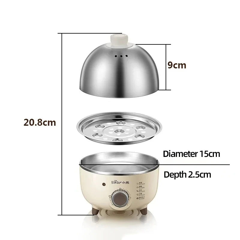360W Điện Vỉ Luộc Trứng Ăn Sáng Máy Multicooker Xông Hơi Tự Động Trứng Bếp Nhà Trứng Sữa Trứng Hấp Điện Có Hẹn Giờ