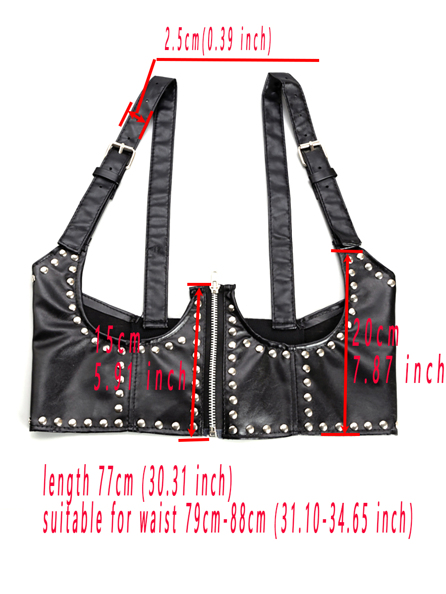 เสื้อกั๊กสายรัดเซ็กซี่สำหรับผู้หญิงที่รัดใต้หน้าอกอุปกรณ์เสริมสำหรับการแสดงพังก์ร็อค Tali bahu สตั๊ดของผู้หญิง