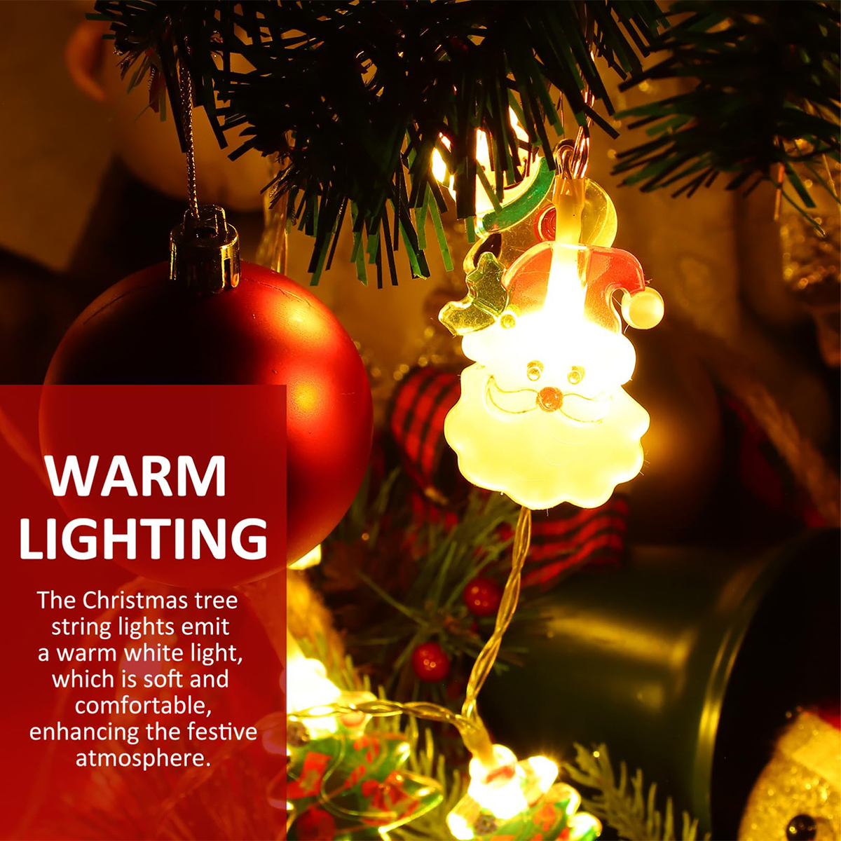 1.5M Weihnachten LED String Lights Garten Fee Home Weihnachtslicht Batterie Pfahl angetriebene Vorhang Lampen Schneemänner Santa Tree Strings für