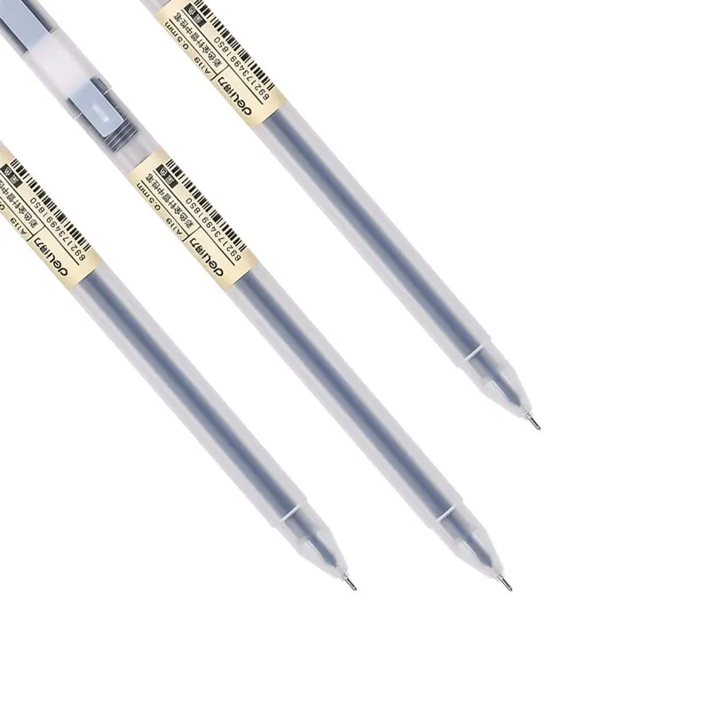 ปากกาเจลปากกาลูกลื่นสำหรับสำนักงานและโรงเรียนขนาด0.5มม. สีดำสีฟ้าสีแดง12ชิ้น/กล่อง