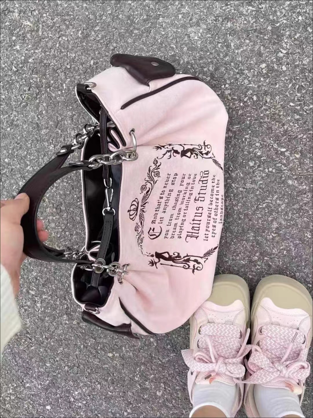 JIAERDI ヴィンテージレター Y2k ハンドバッグ女性ゴシック大容量カジュアルクロスボディバッグ財布女性原宿美的トートバッグ