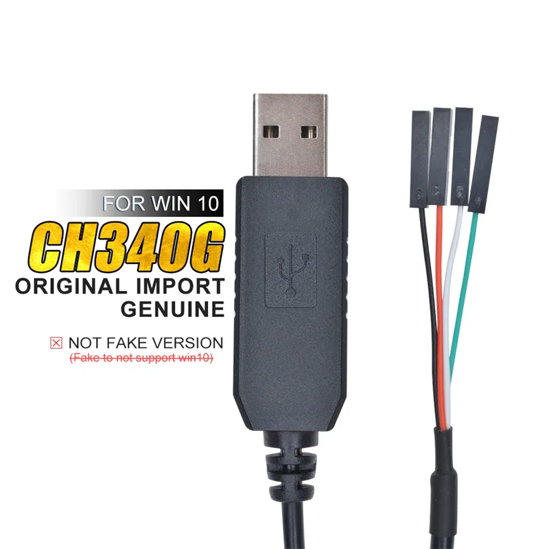 1 M CH340 CH340G Cable de Línea de Descarga USB a TTL Serial Converte USB a RS232 TTL Serial Adaptador Convertidor de 4 Pines Hembra