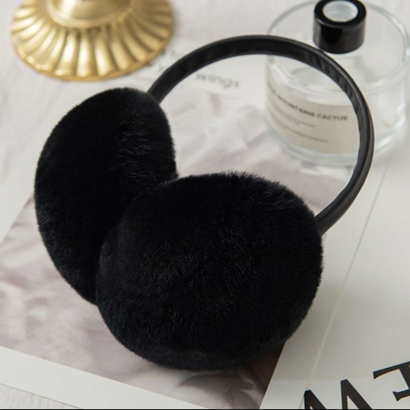 Natural 100% rex coelho pele earmuffs moda feminina quente rússia inverno real pele earmuffs crianças capa de orelha pele earlap menina