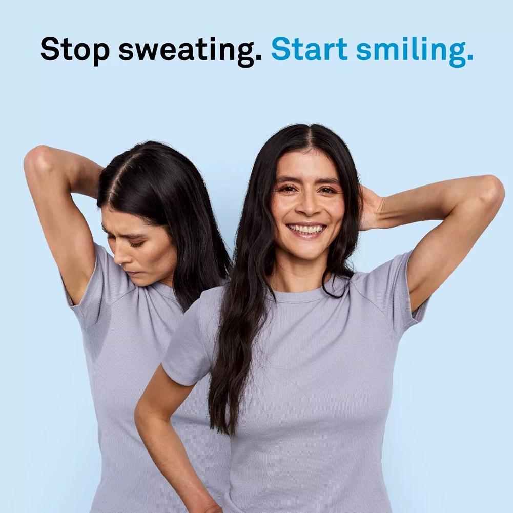 Bola de rolamento antitranspirante não irritante para axilas, redução de suor, azul clássico, elimina odor corporal e produto de cuidados com odor