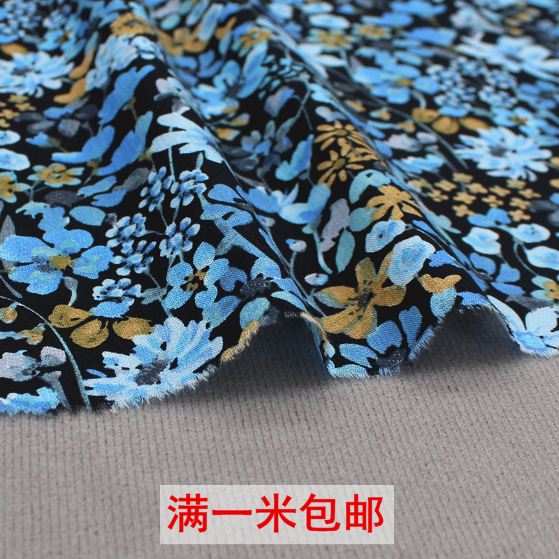 ผ้าฝ้ายระบายอากาศได้ดีและสวยงามมี Sablon Bunga ขนาดเล็กสำหรับการตัดเย็บเสื้อผ้า140x50cm