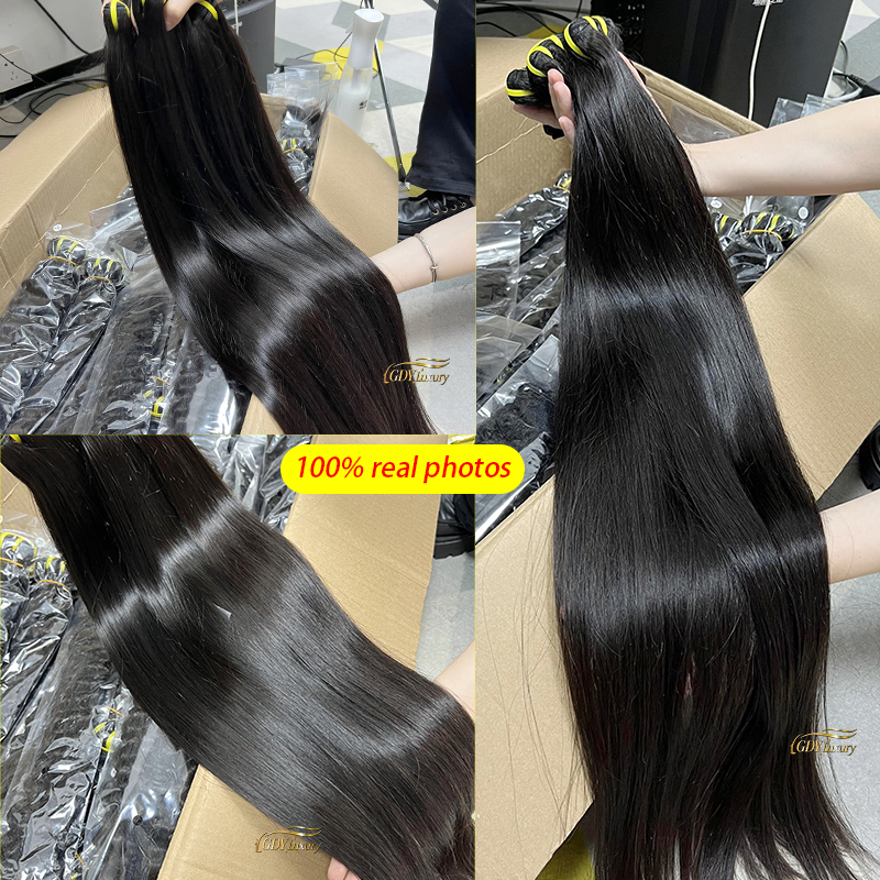 15A Vietnamese Ruwe Haar Bundels Bone Straight Bundels 100% Onverwerkte Virgin Human Hair Extensions Dubbele Inslag 10-36Inch # 1B