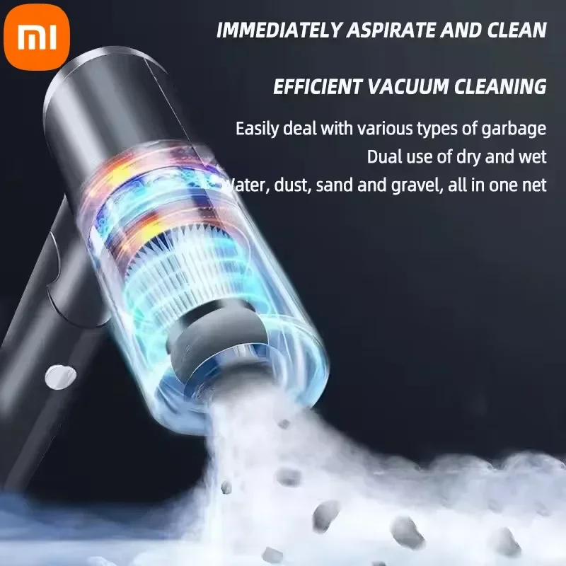 Aspirador de pó Xiaomi 2900000 PA 120w sem fio super alto poderoso molhado seco dupla utilização 2 em 1 aspirador de pó portátil de grande sucção