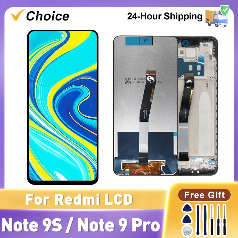 Para xiaomi redmi nota 9 pro display lcd digitador da tela de toque para redmi nota 9s display m2003j6a1g m2003j6b2 peças montagem lcd
