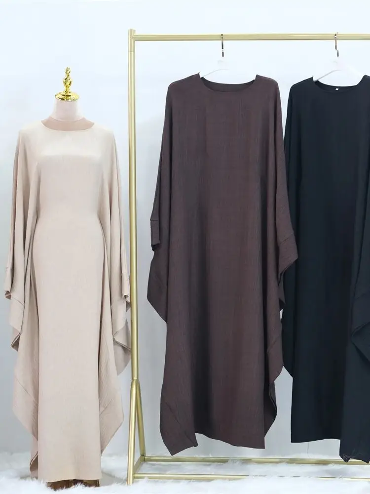 女性のためのラマダンクマールリネンアバヤ、ラマダン、eid、dubai、イスラム教徒、マキシドレス、kebaya、カフタン、abayas、モロッコのドレス