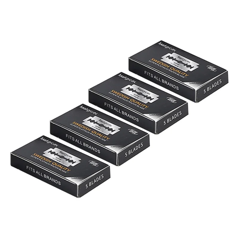 Wholesale 20 Pcs Double Edge Blade Stainless Steel Ultra-sharp Safety Razor Blades To Shave Blade For Manual Razor  safety