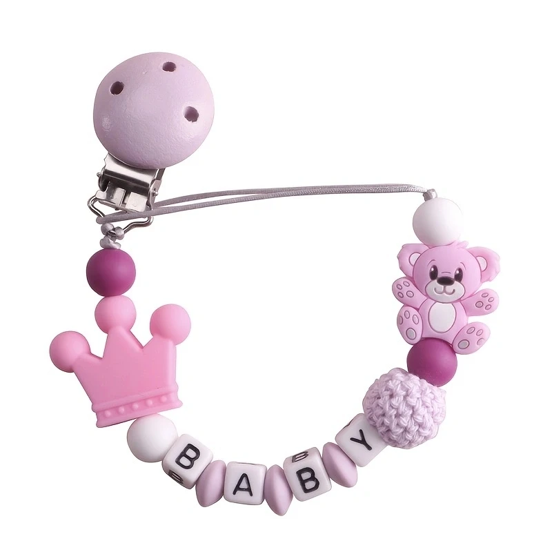 Koala Pacifier CHAIN สําหรับเด็กทารก Pacifier คลิปการงอกของฟันซิลิโคน Pacifier คลิปทารก Teether