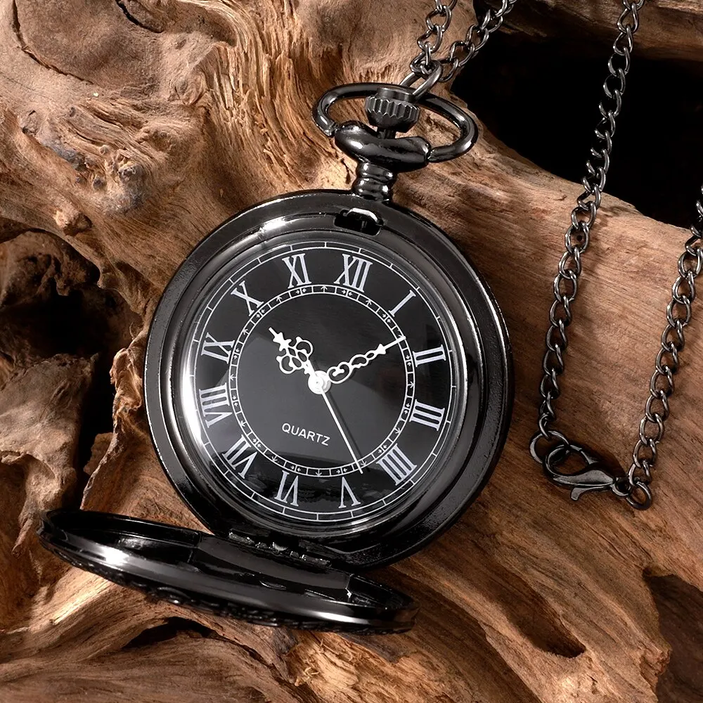 Steampunk Copper Vintage Hollow Gear Oco Quartz Pocket Watch Colar Pingente Relógio Cadeia Homens Mulheres com Corrente Presentes