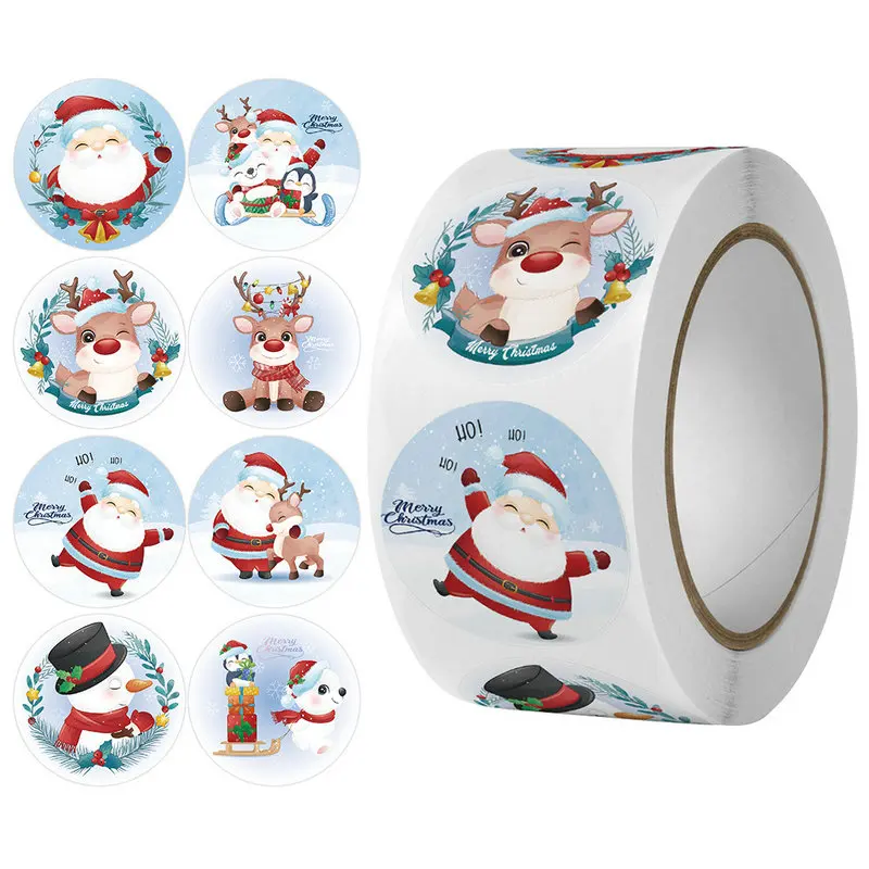 Étiquettes autocollantes pour cadeaux de Noël pour enfants, série de cadeaux décoratifs, enseignants d'école, récompense pour les étudiants