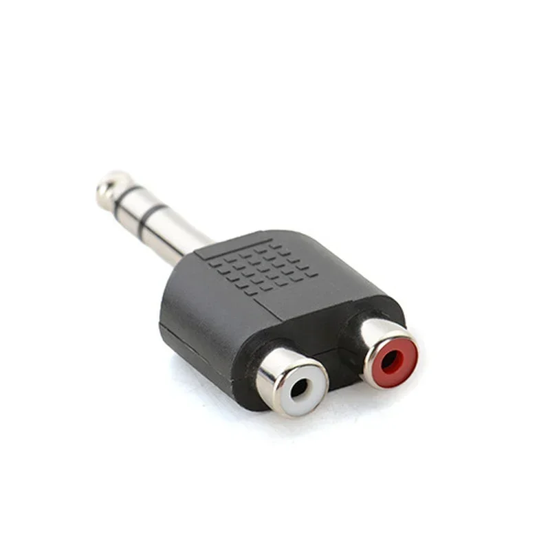 6,35 mm 1/4 pulgadas TRS estéreo Jack macho a 2 RCA hembra enchufe Y adaptador divisor